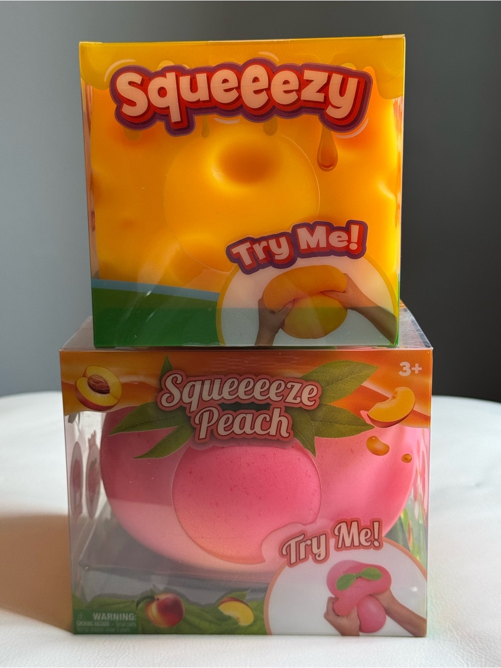 SHIPS TODAY! Cheese Peach Sunny Days Squeezy Squishy Toy New TikTok